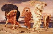 Frederick Leighton Greek Girls Picking up Pebbles by the Sea France oil painting artist